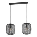 Eglo Luce Pendente Rinroe Acciaio Nero | Adatto per 2x E27