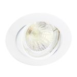 Any Lamp Incasso Spot Circolare Inclinabile Bianca | Ritaglio 75mm - GU5.3 Attacco