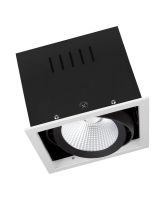 Ledvance Faretti LED Piazza Inclinabile Nero-Bianca 30W 2700lm 36D - 830 Luce Calda | Ritaglio 164mm