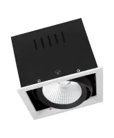 Ledvance Faretti LED Piazza Inclinabile Nero-Bianca 30W 2700lm 36D - 830 Luce Calda | Ritaglio 164mm