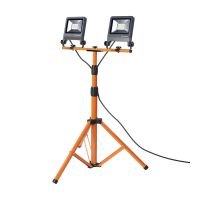 Ledvance Proiettore LED Lampada da cantiere Treppiedi Scuro Grigio 2X30W 5400lm 120D - 840 Bianco Freddo | IP65 - Simmetrico