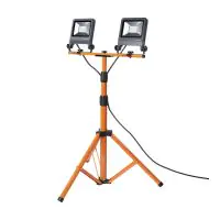 Ledvance Proiettore LED Lampada da cantiere Treppiedi Scuro Grigio 2X30W 5400lm 120D - 840 Bianco Freddo | IP65 - Simmetrico