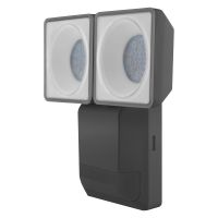 Ledvance Proiettore LED Endura Spot Nero 16W 1500lm 50D - 840 Bianco Freddo | IP55 - Sensore di movimento e luce - Simmetrico