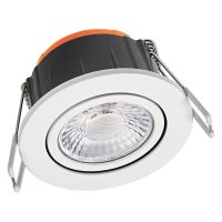 Ledvance Faretti LED Combo Adjust Aluminium Bianca 6W 540lm 60D - 940 Bianco Freddo | 82mm - Ritaglio 68mm - IP65 - Miglior Resa Cromatica - Dali Dimmerabile