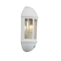 Ansell LED Luce Da Parete Latina Metà  Lanterna Bianca - Adatto per E27 Fino A 42W | IP65 - Sensore di Movimento e Luce