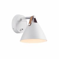 DFTP by Nordlux Strap 15 Luce Da Parete Metallo e Leather Bianca | Adatto per GU10