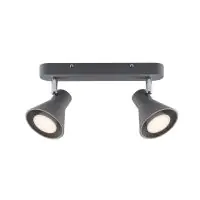 Nordlux Eik 2 Faretti Metallo Grigio | Adatto per 2x GU10
