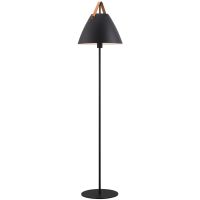 DFTP by Nordlux Strap Lampada da terra Metallo e Leather Nero | Adatto per E27
