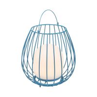 Nordlux Lampada Da Tavolo Jim To-Go Portable Batteria Blu 3W 300lm - 827 Bianco Molto Caldo | A 3 Livelli Dimmerabile 