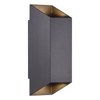 Nordlux Nico Luce Da Parete Aluminium Nero Up & Down | IP54 - Adatto per 2x GU10