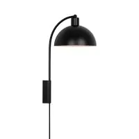 Nordlux Ellen 20 Luce Da Parete Metallo e Tessuto Nero | Adatto per E14