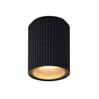 Nordlux Kyklop Luce da soffitto Aluminium e Vetro Nero | 86mm - IP54 - Adatto per GU10