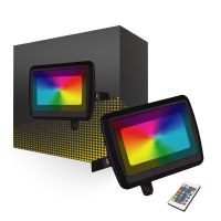 Bright Choice Proiettore LED Aluminium Nero 20W 2000lm 90D - RGBW | IP65 