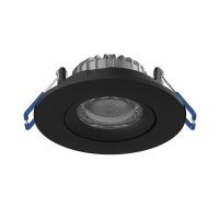 Noxion Faretti LED Ares Inclinabile Nero 6W 540lm 927-940 3CCT | Ritaglio 68mm