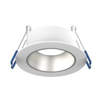Noxion Faretti LED Ares Profondo ring Bianca - con Inner Il Anello Argento | Ritaglio 68mm - incl. GU10 Fitting