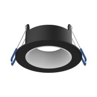 Noxion Faretti LED Ares Profondo ring Nero - con Inner Il Anello Bianca | Ritaglio 68mm - incl. GU10 Fitting