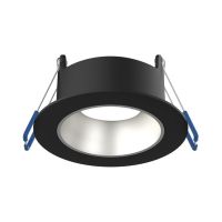 Noxion Faretti LED Ares Profondo ring Nero - con Inner Il Anello Argento | Ritaglio 68mm - incl. GU10 Fitting