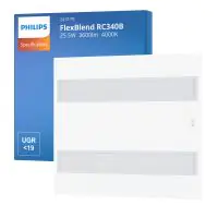 Philips Pannello a LED FlexBlend RC340B Bianca 25.5W 3600lm - 940 Bianco Freddo | 60x60cm - UGR <19 - Miglior resa cromatica - Sensore di movimento e luce