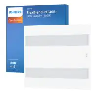 Philips Pannello a LED FlexBlend RC340B Bianca 30W 4200lm - 940 Bianco Freddo | 60x60cm - UGR <19 - Miglior resa cromatica - Sensore di movimento e luce