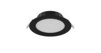 Noxion Downlight LED Hera Piatto Incasso Nero 9W 900lm 80D - 827-830-840 CCT | 132mm - Ritaglio 120mm