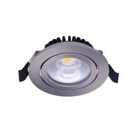 Noxion LED Inclinabile Slim Faretti Argento Il Giro 6W 550lm 60D - 927 Bianco Molto Caldo | 85mm - IP54 - Dimmerabile - Miglior Resa Cromatica
