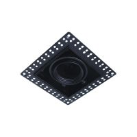 Noxion Incasso Spot Senza bordi Pro 1x MR16 Inclinabile Nero | Ritaglio 97x97mm - GU10 Attacco