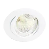 Any Lamp Incasso Spot Circolare Inclinabile Bianca | Ritaglio 75mm - GU5.3 Attacco