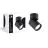 D'Lite Soffitto Faretti Clio Aluminium Nero Inclinabile| Adatto per 1x GU10
