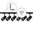 Bright Choice Set completo 1-Fase Rail L 1 x 2 Metro Nero | incl. 6x Faretti + GU10 2700K 3W Dimmerabile + Tappo Di Chiusura, Connettore di Alimentazione e L -Connettore