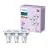 Confezione Multipack 3x Philips Faretti LED GU10 PAR16 4W 255lm 36D - 827 Bianco Molto Caldo